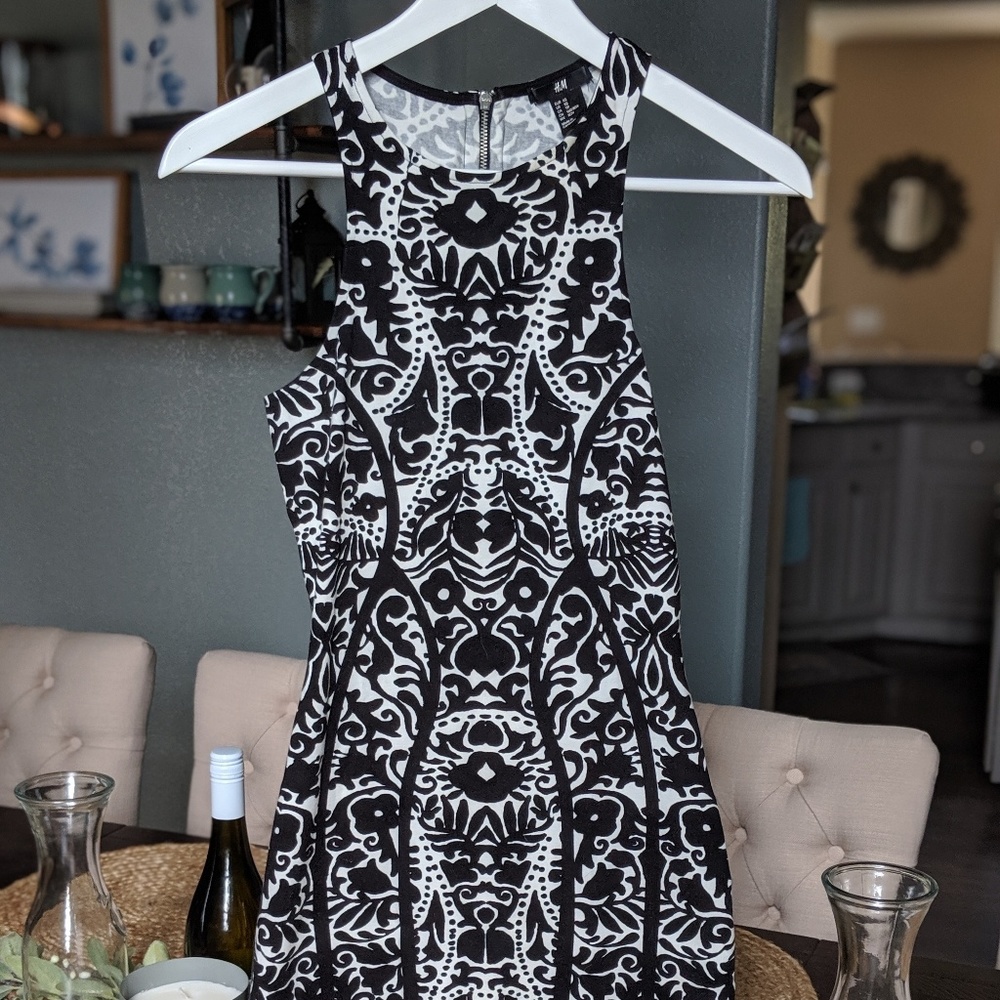 Black & White Bodycon Dress (xs)